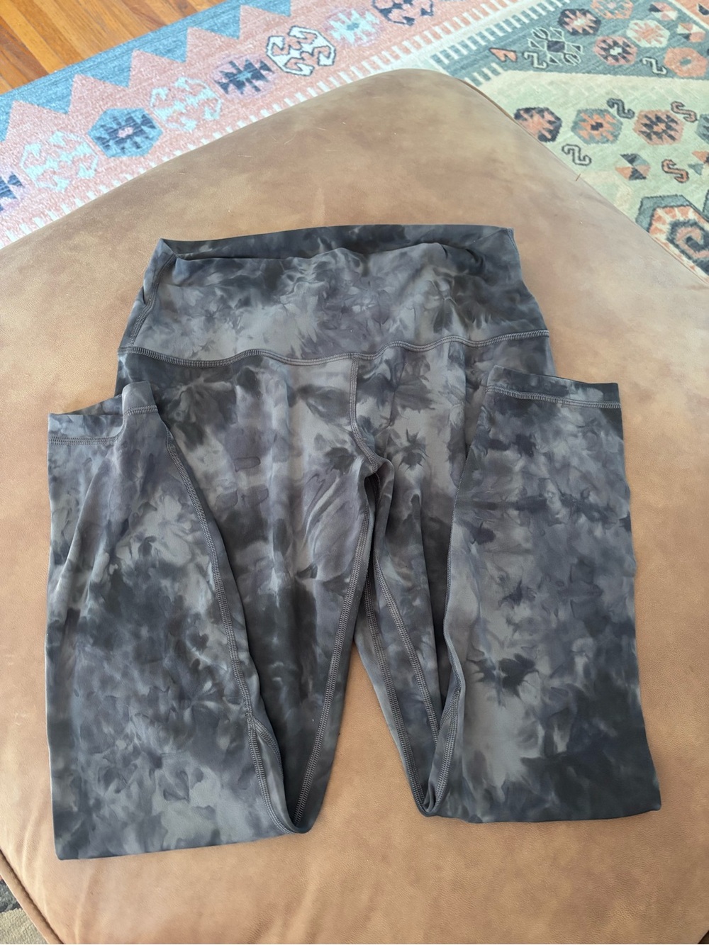 Lululemon Align "27 inseam Tie-Dye High-Waist Leggings in Charcoal Gray